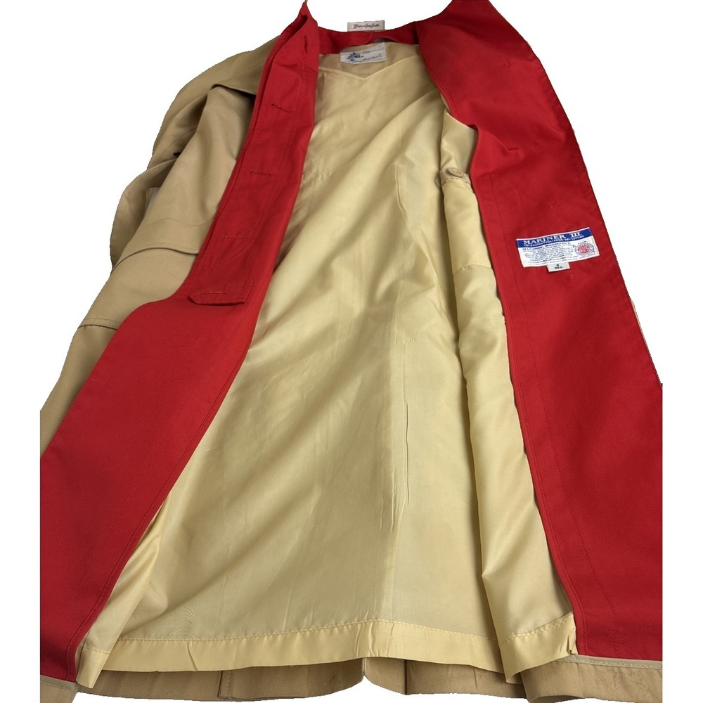 Vintage Misty Harbor Belted Trench Coat Womens 8 Tan Raincoat Classic Capsule - Picture 3 of 12